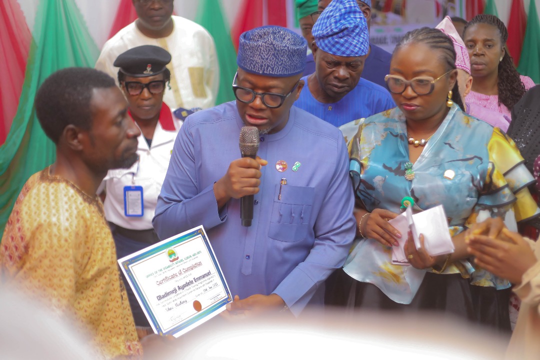 Ekiti State Governor Biodun Oyebanji advances disability inclusion as 60 Persons With Disabilities graduate from the Skills Acquisition Centre, receiving tools, cash support, and certification. The programme strengthens economic independence, highlights government social investment, and reinforces rights and empowerment for PWDs across the state.
