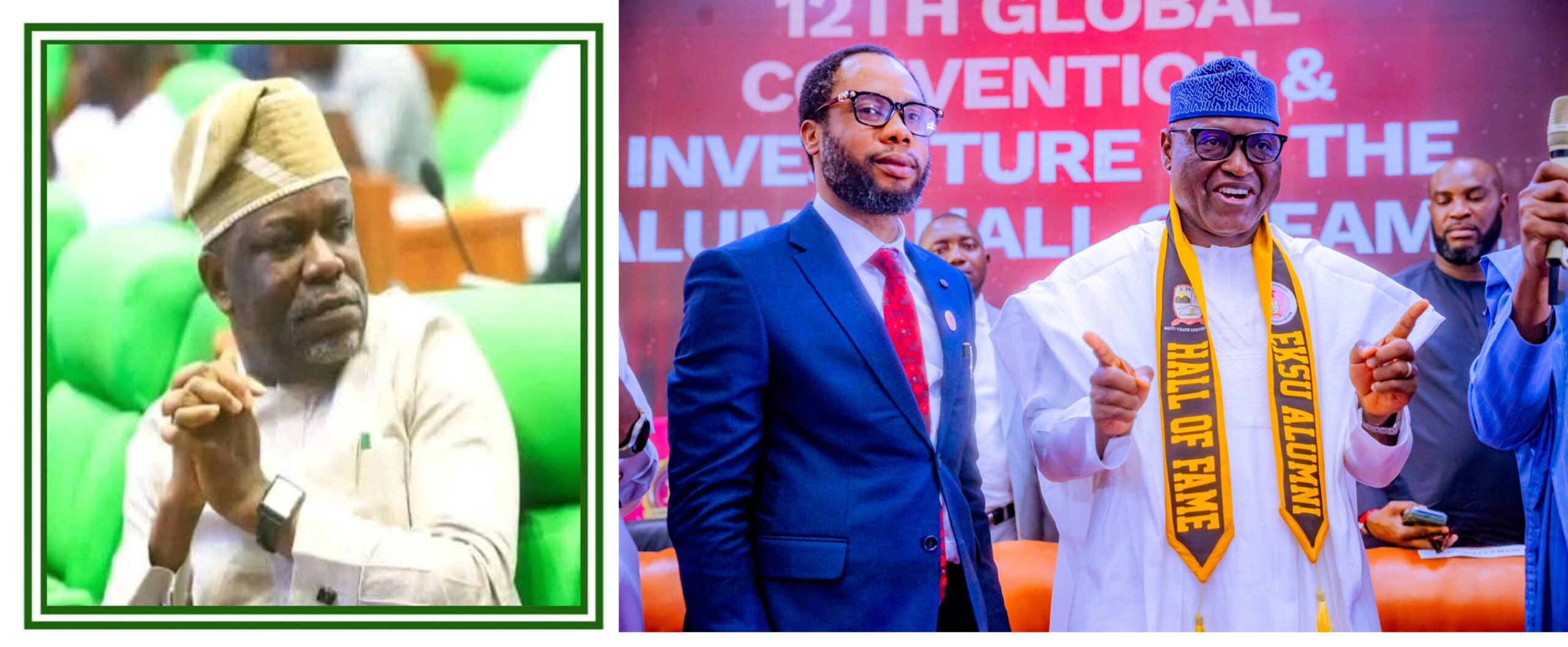 Hon. Ibrahim Olarenwaju Celebrates Governor Oyebanji’s Historic EKSU Alumni Hall of Fame Induction