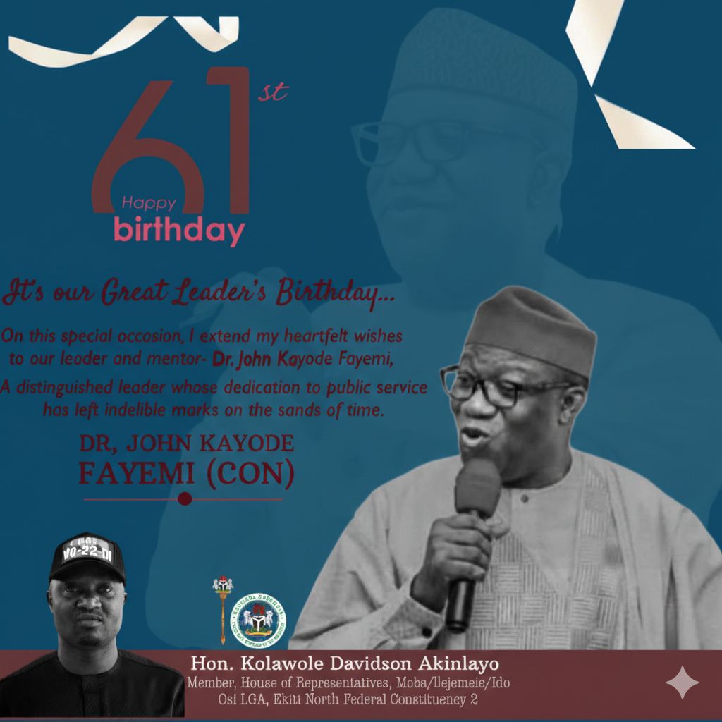 Akinlayo Celebrates Fayemi at 61, Praises Global Democratic Leadership Impact